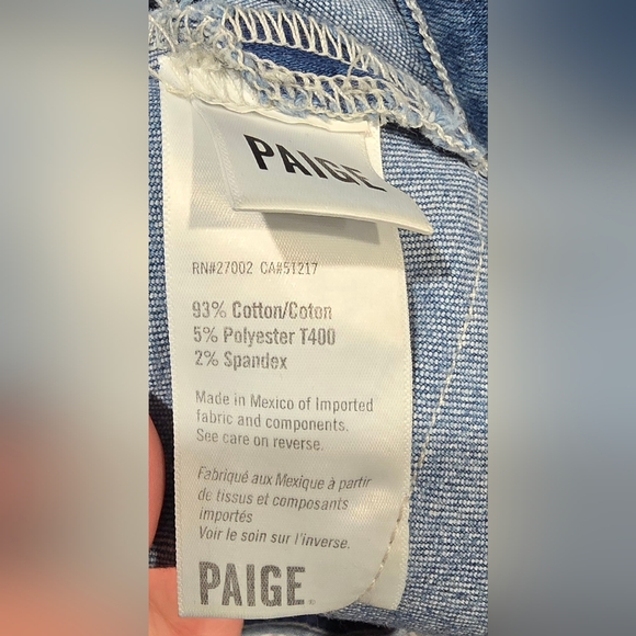 Paige Jimmy Jimmy Maternity Cuffed Denim Shorts Size 27 - Picture 6 of 7